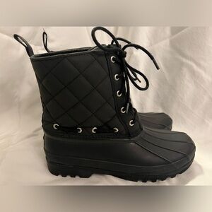 Sperry Black Quilted Women's Rain Boots